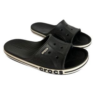 Crocs Classic Slides Black Sandals Mens 5 Womans 7 Slip on Shoes Beach Water